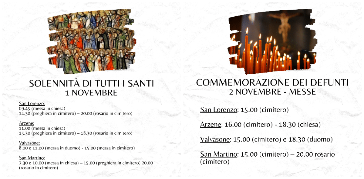 Solennità di tutti i Santi e Commemorazione dei Defunti