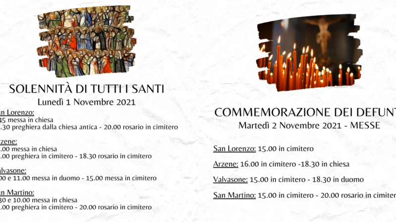 Solennità di tutti i Santi e Commemorazione dei Defunti